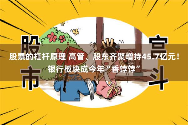 股票的杠杆原理 高管、股东齐聚增持45.7亿元！银行板块成今年“香饽饽”
