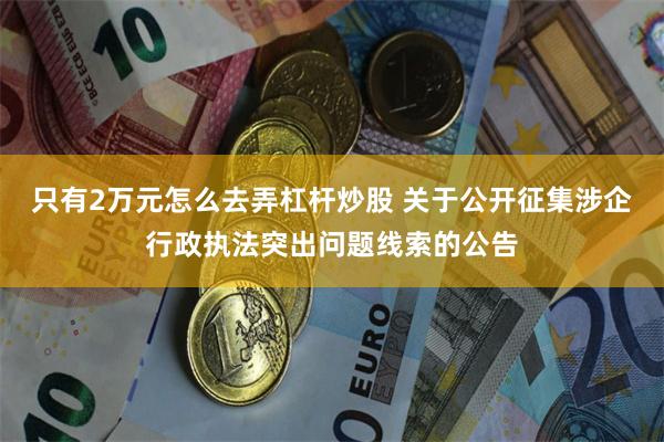 只有2万元怎么去弄杠杆炒股 关于公开征集涉企行政执法突出问题线索的公告