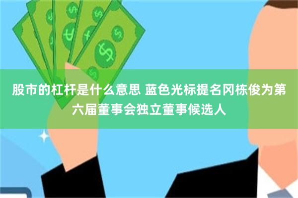 股市的杠杆是什么意思 蓝色光标提名冈栋俊为第六届董事会独立董事候选人