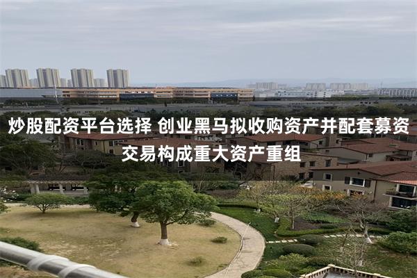 炒股配资平台选择 创业黑马拟收购资产并配套募资 交易构成重大资产重组