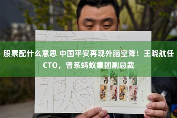 股票配什么意思 中国平安再现外脑空降！王晓航任CTO，曾系蚂蚁集团副总裁