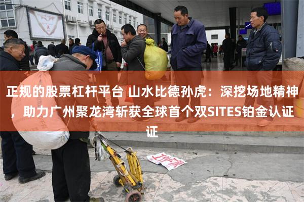 正规的股票杠杆平台 山水比德孙虎：深挖场地精神，助力广州聚龙湾斩获全球首个双SITES铂金认证