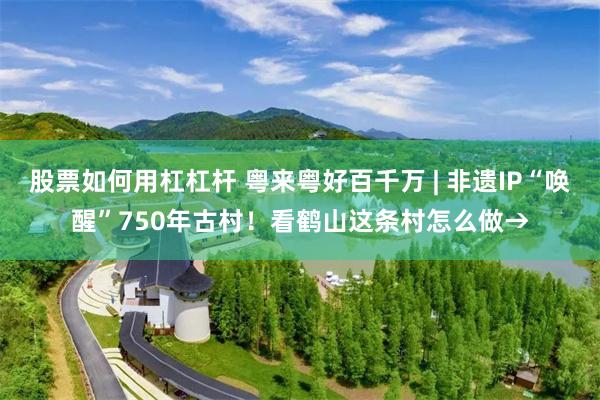 股票如何用杠杠杆 粤来粤好百千万 | 非遗IP“唤醒”750年古村！看鹤山这条村怎么做→