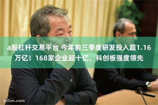 a股杠杆交易平台 今年前三季度研发投入超1.16万亿！168家企业超十亿，科创板强度领先