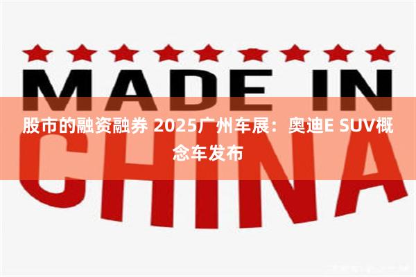 股市的融资融券 2025广州车展：奥迪E SUV概念车发布