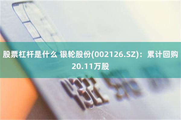 股票杠杆是什么 银轮股份(002126.SZ)：累计回购20.11万股