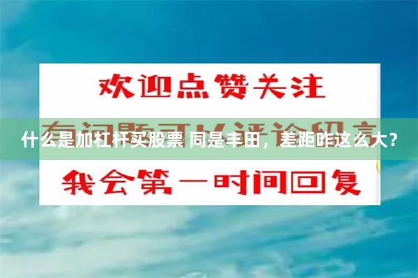 什么是加杠杆买股票 同是丰田，差距咋这么大？