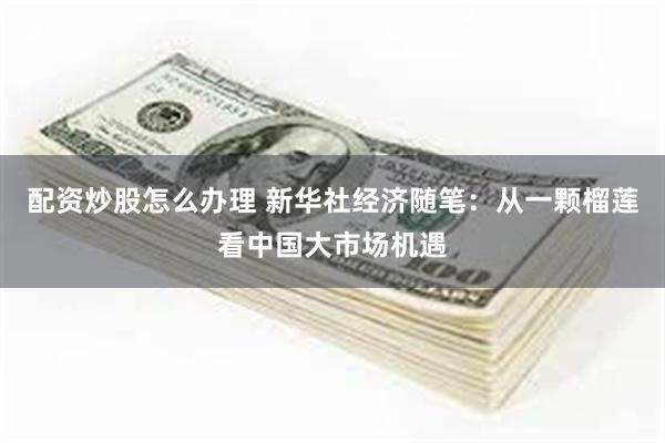 配资炒股怎么办理 新华社经济随笔:从一颗榴莲看中国大市场机遇